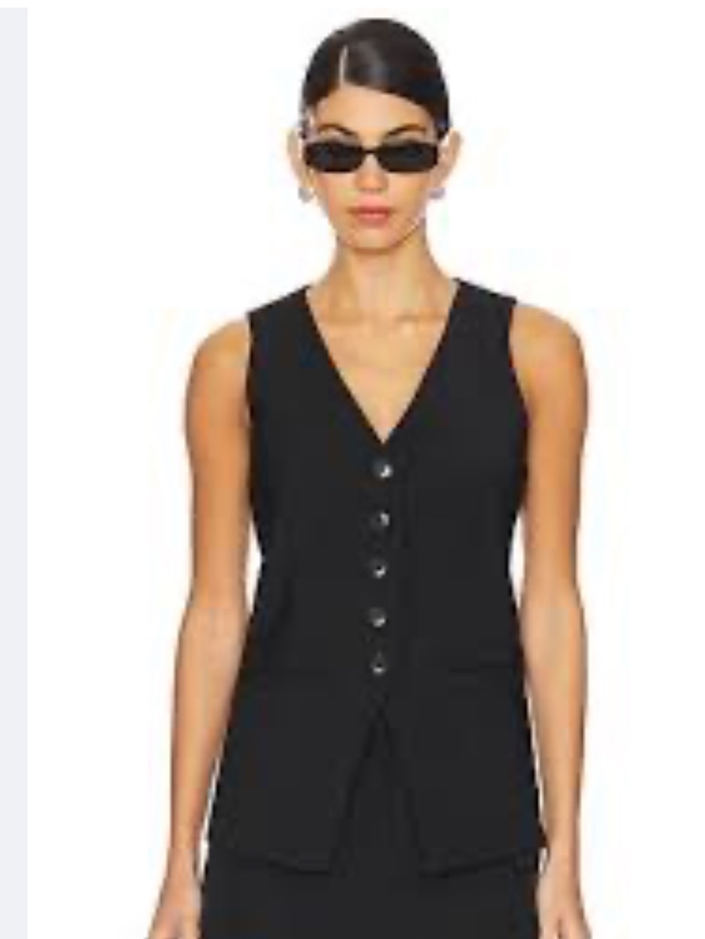 Veronica Beard Liff Tailored Vest in Black Size 0 Excellent Condition